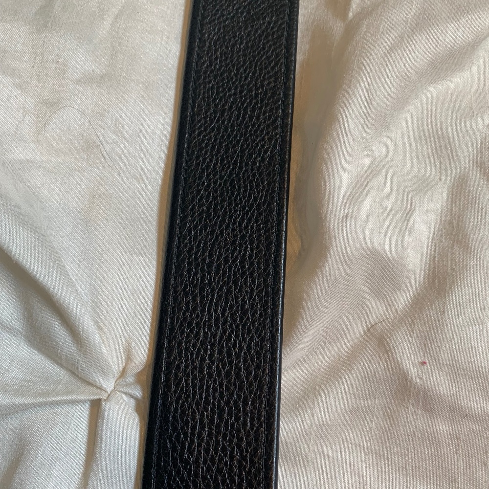 Tory Burch Black/Tan Snakeprint Reversible Leather Belt sz M - Picture 5 of 7